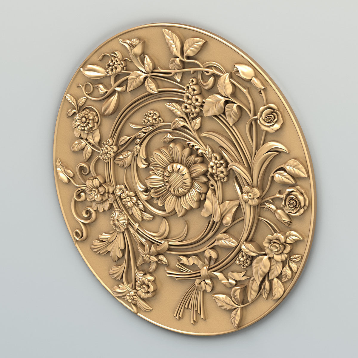 Round rosette 025 3D model_2