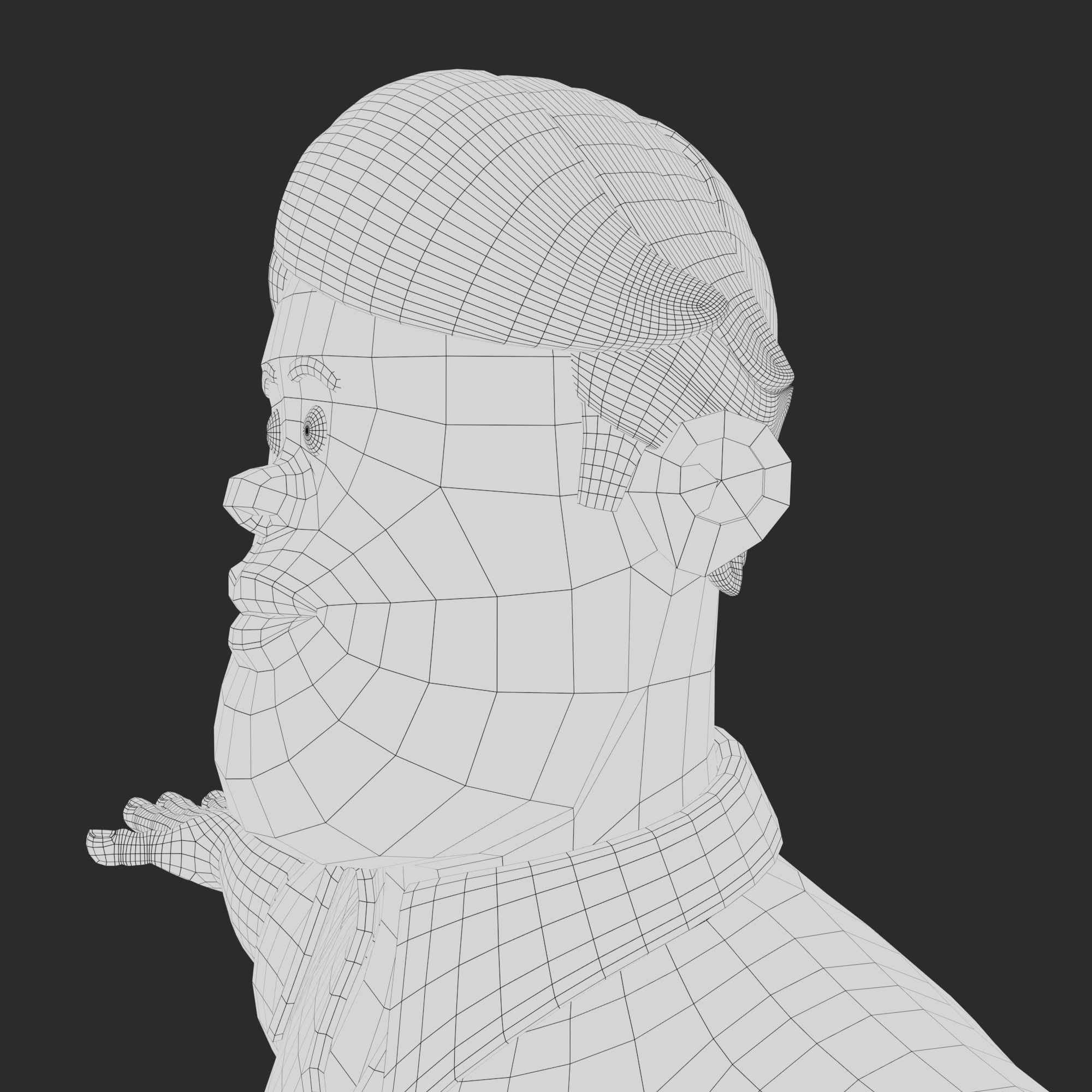 Cartoon Man Rigged Low-poly 3D model_25