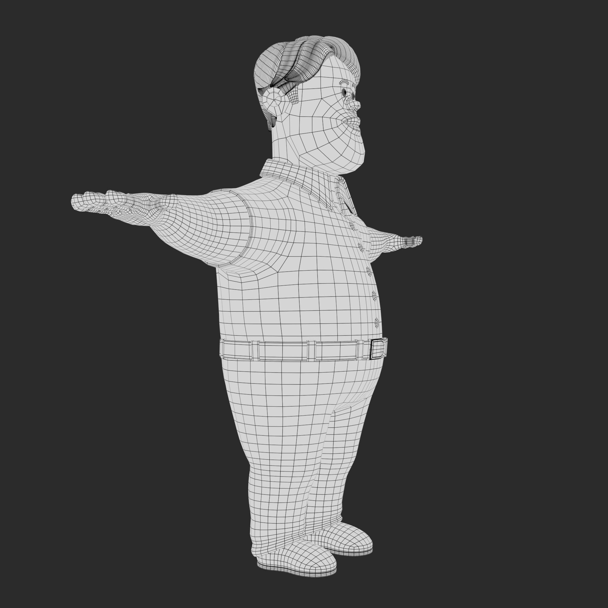 Cartoon Man Rigged Low-poly 3D model_15