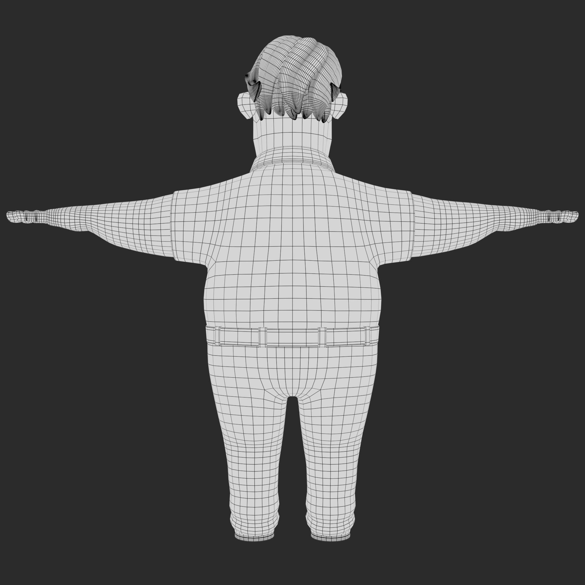 Cartoon Man Rigged Low-poly 3D model_17