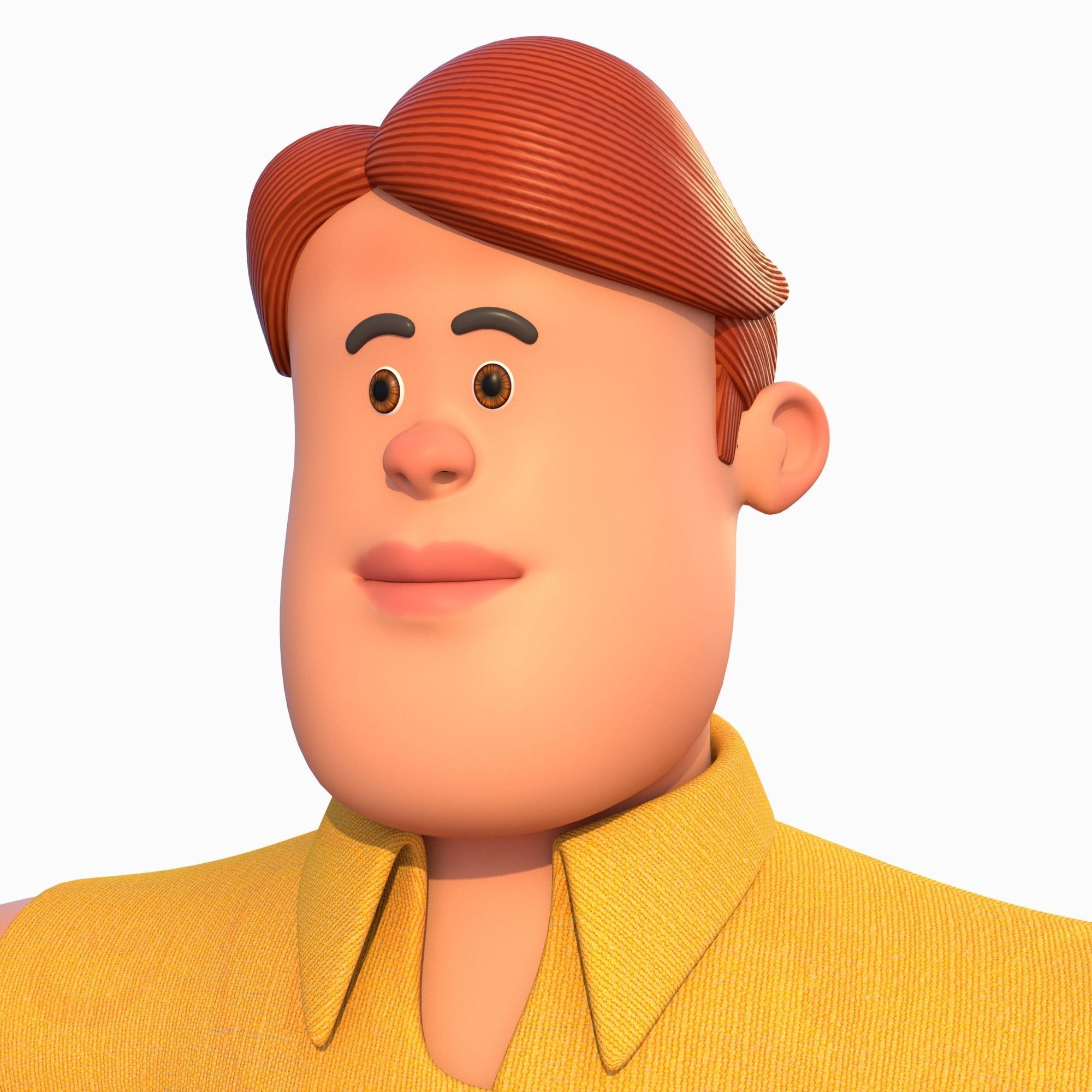 Cartoon Man Rigged Low-poly 3D model_1