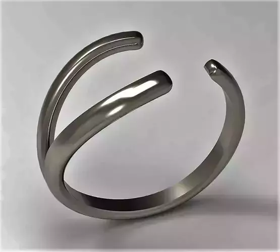 Set of two rings V shape