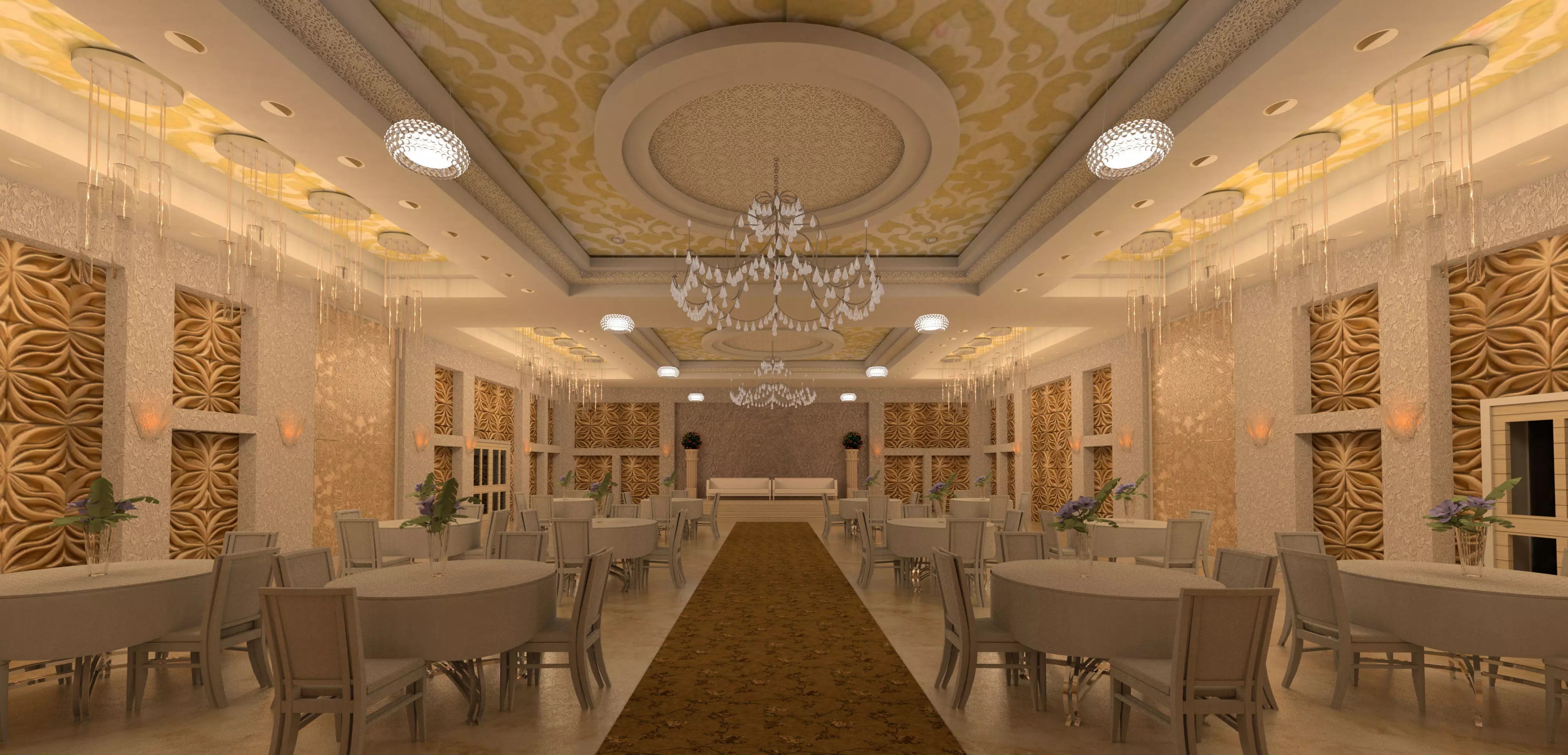 Ballroom hall Revit Model 3D model