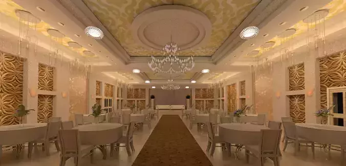 Ballroom hall Revit Model
