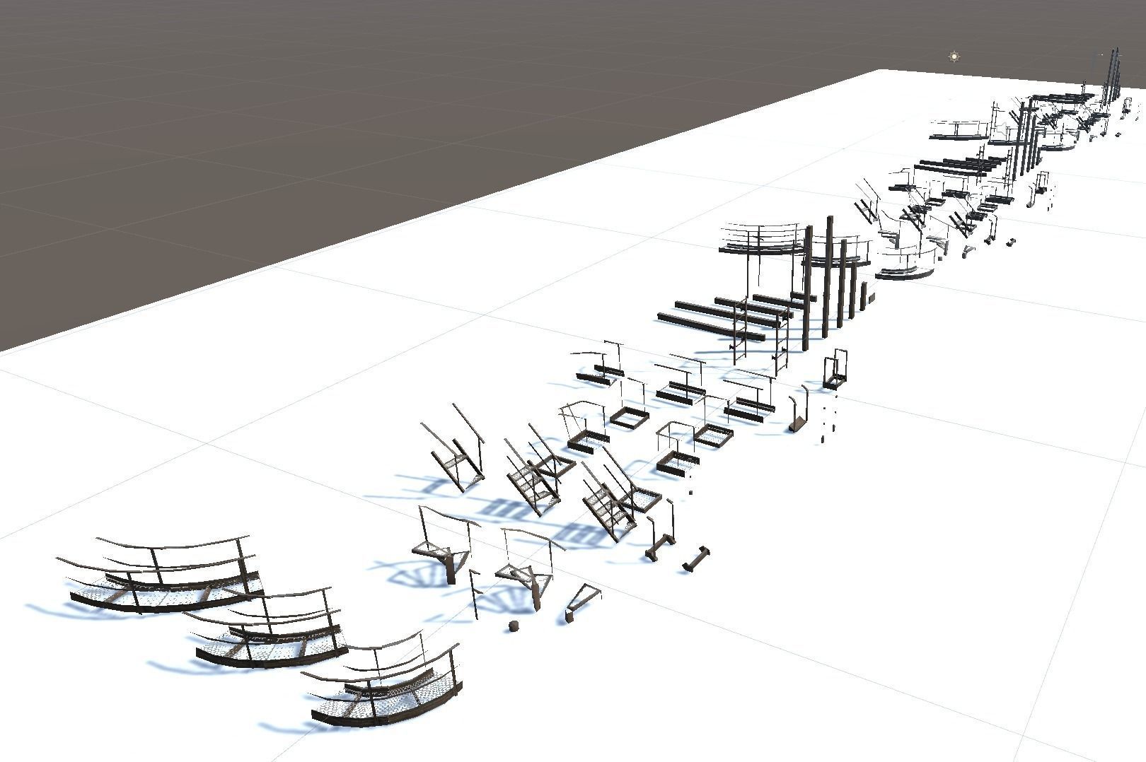 Stairs pack Low-poly 3D model_17