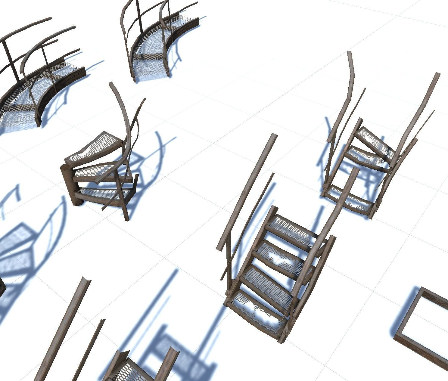 Stairs pack Low-poly 3D model_15