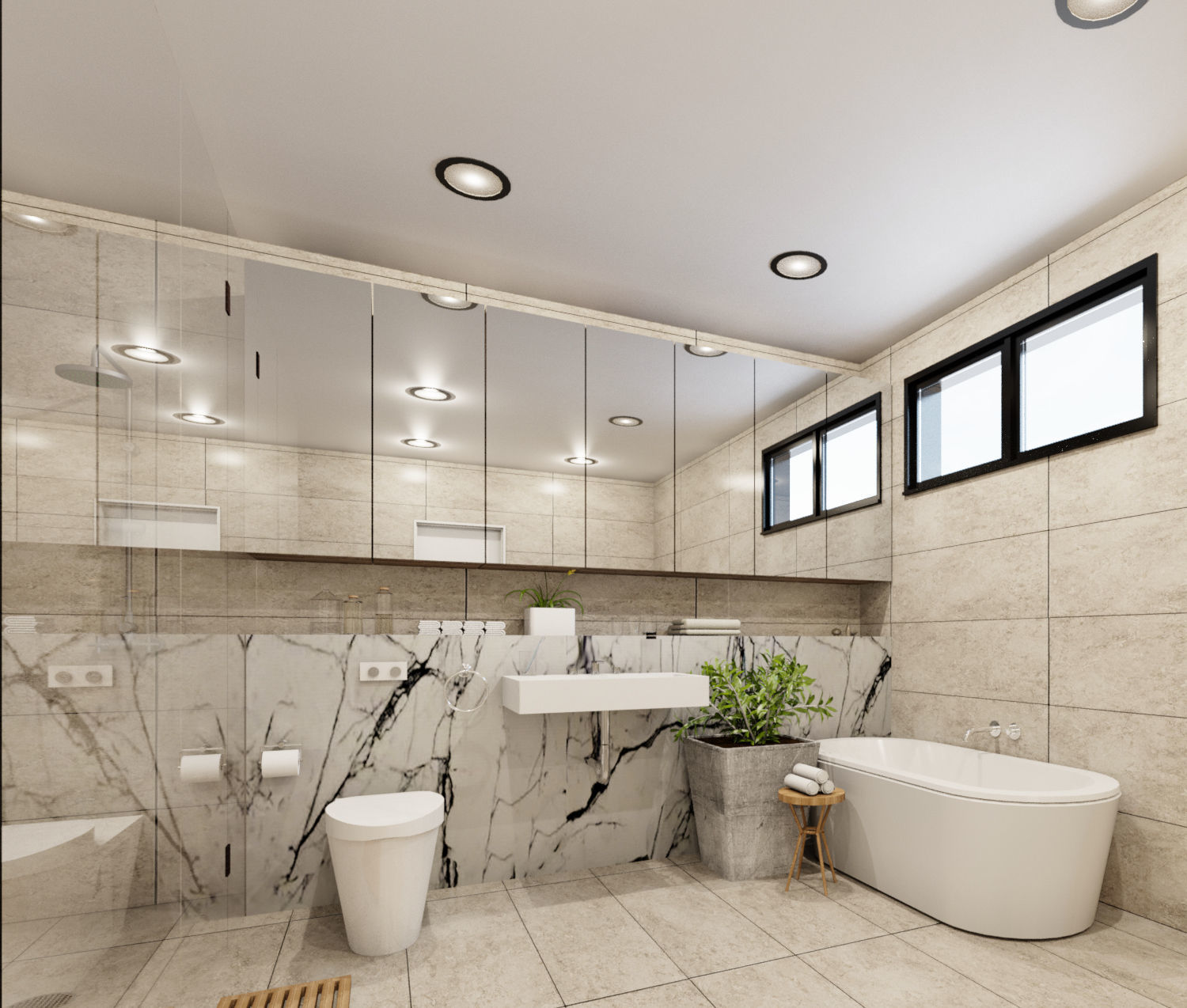 3D model Revit Contemporary Bathroom VR / AR / lowpoly CGTrader