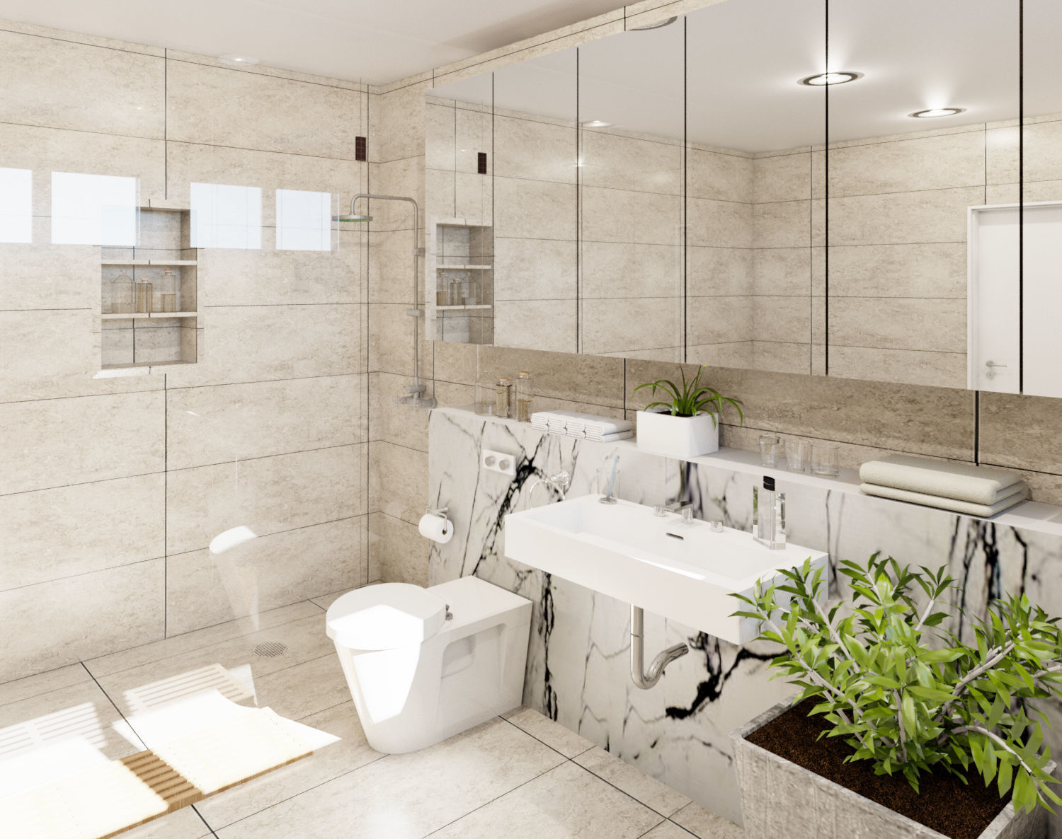 3D model Revit Contemporary Bathroom VR / AR / lowpoly CGTrader