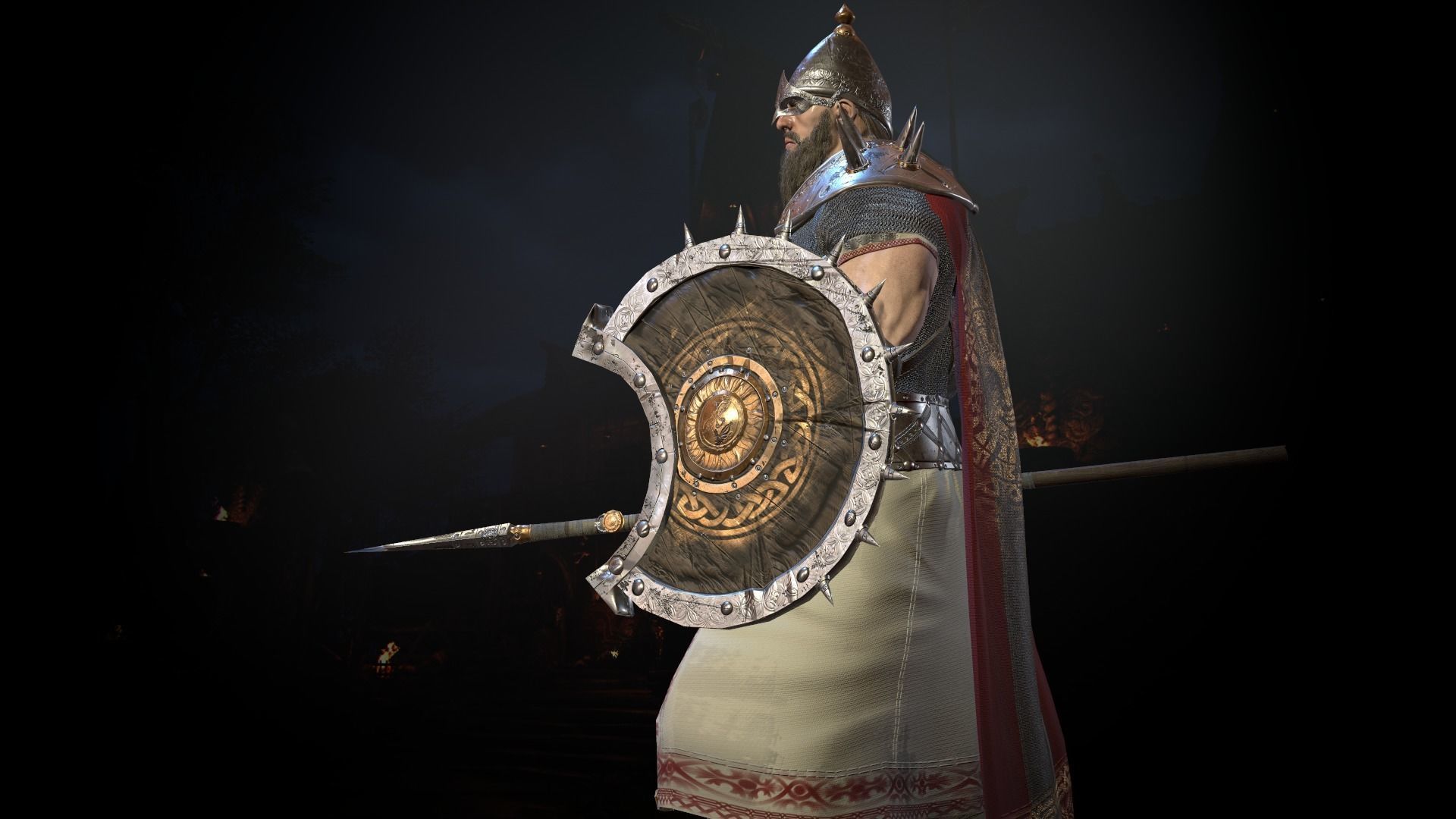 HeroOldWarrior spartan warrior Low-poly 3D model_7