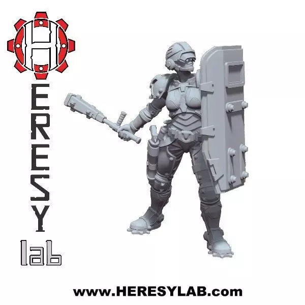 Heresylab - Sauberung female Enforcer 3D print model_0