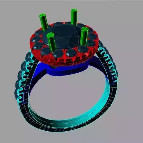 Halo Engagement ring with 1ct round stone anello tiffany an05