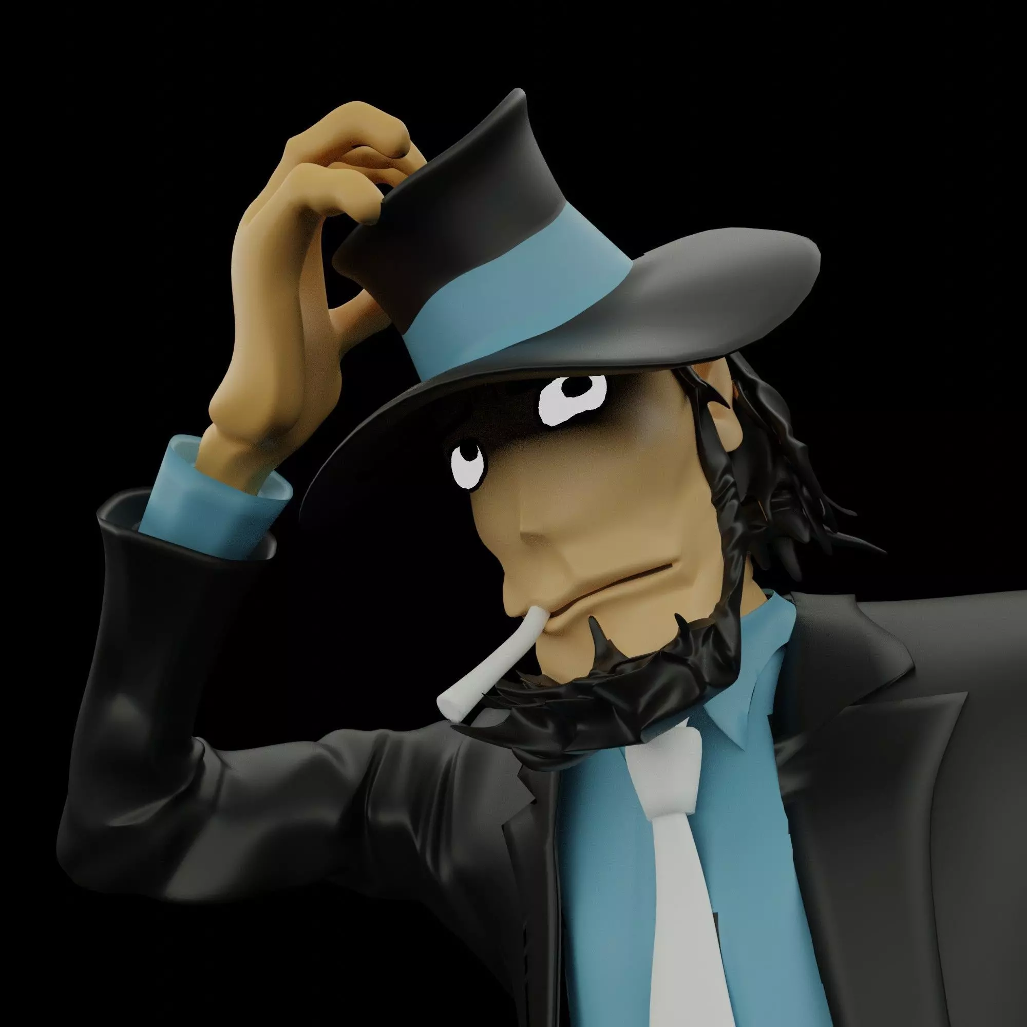 Jigen Lupin 3D print model_0