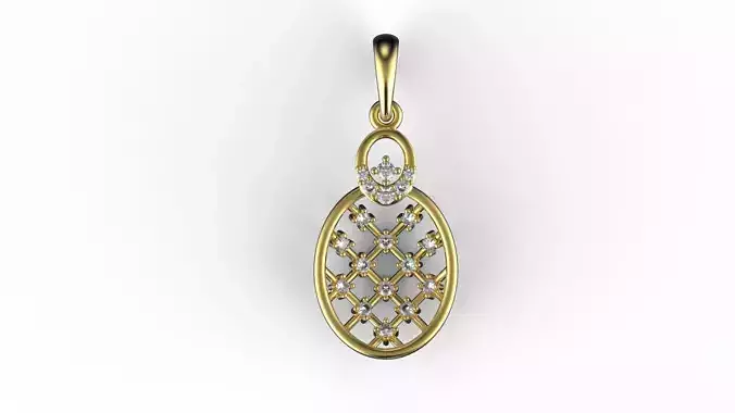 Lattice Diamond Pendant