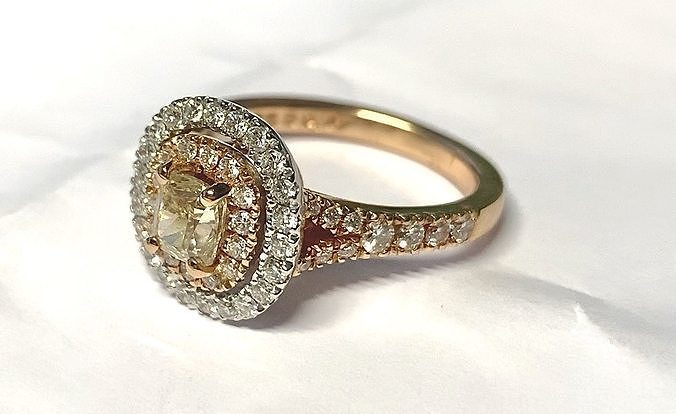 Double halo engagement ring anello doppio giro  tiffany an208 3D print model