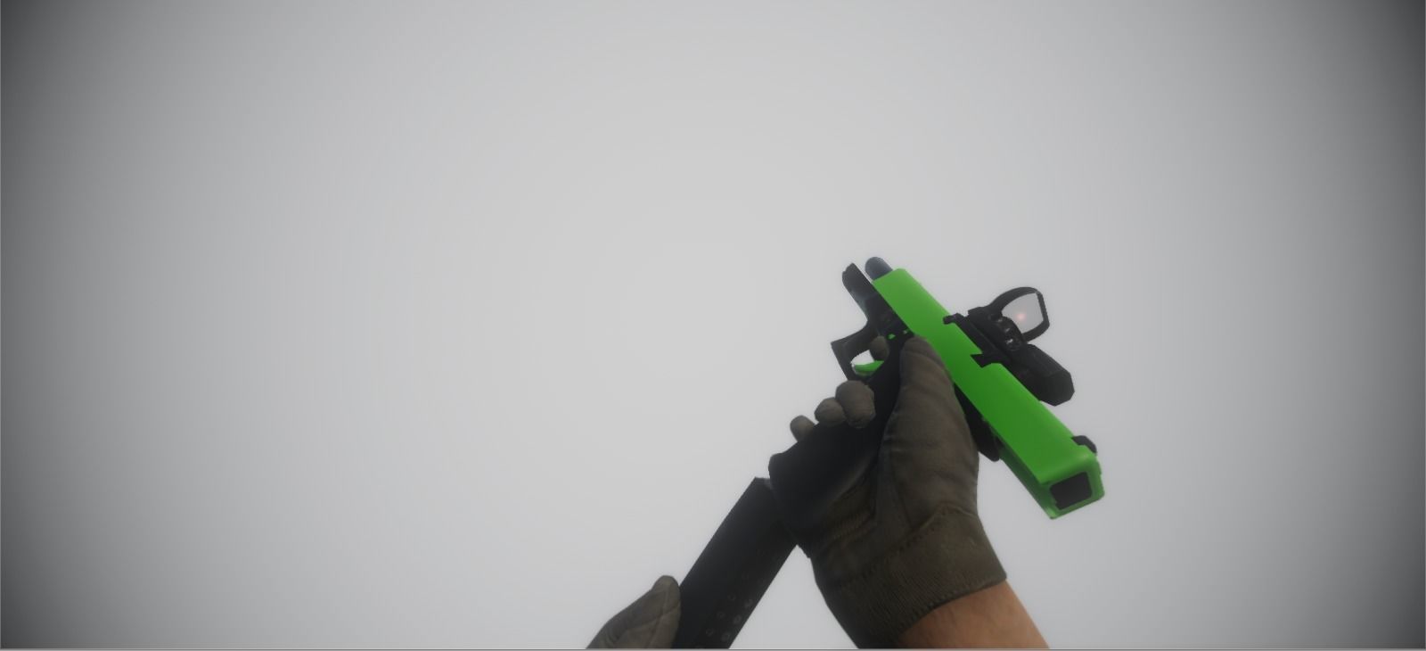 Glock17 handgun Low-poly 3D model_2