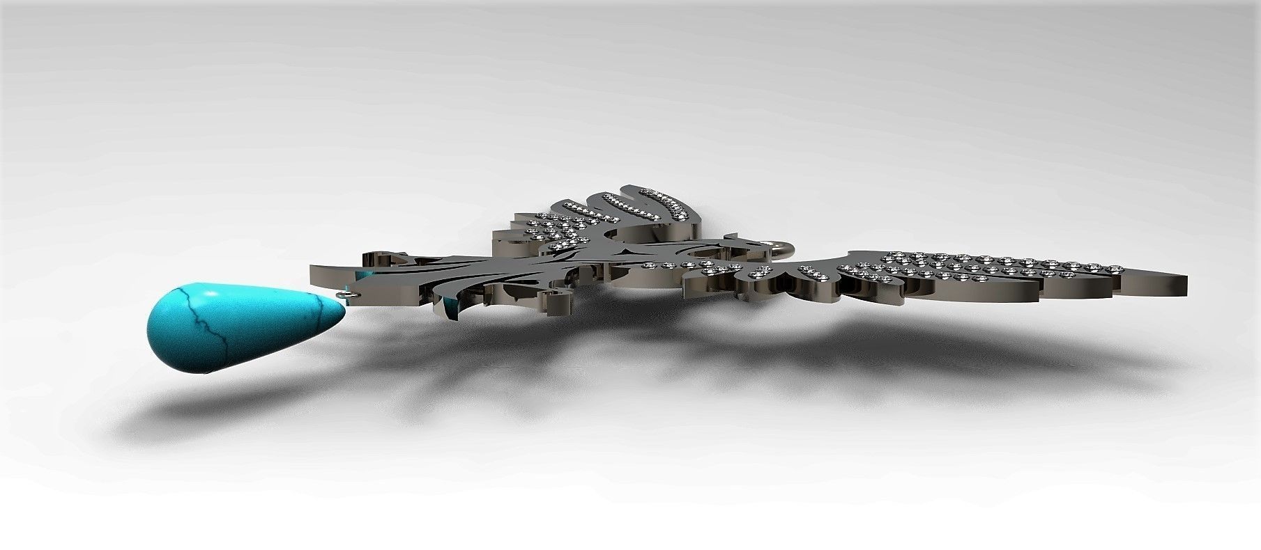 Phoenix Pendant 3D print model_3