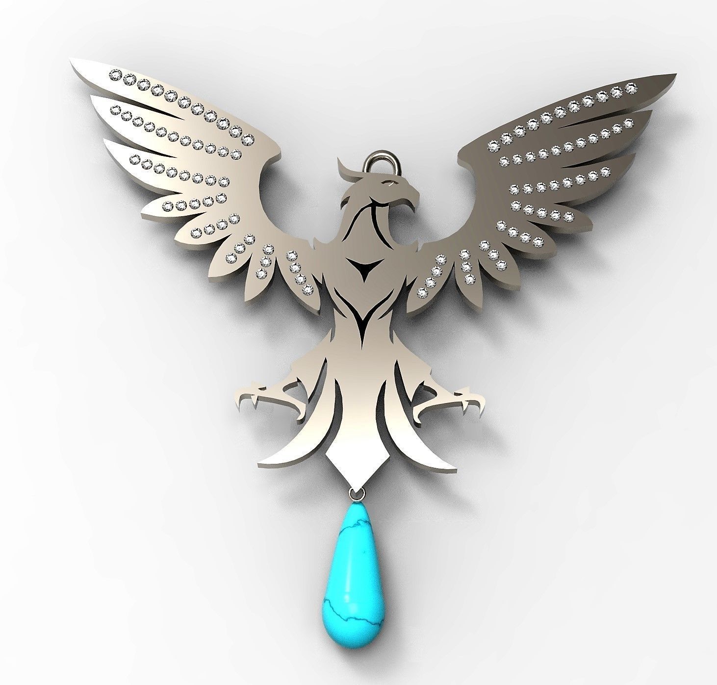 Phoenix Pendant 3D print model_1