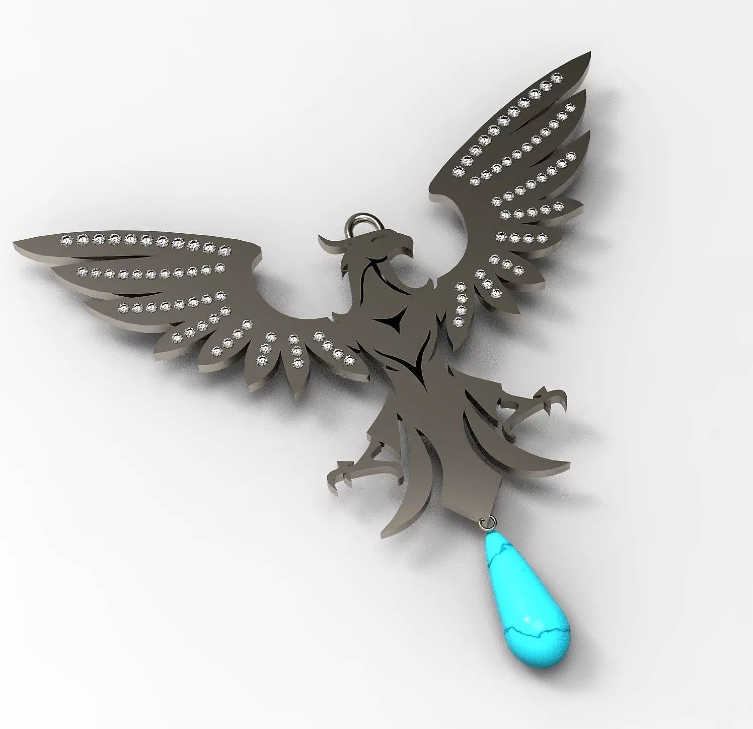 Phoenix Pendant 3D print model_0