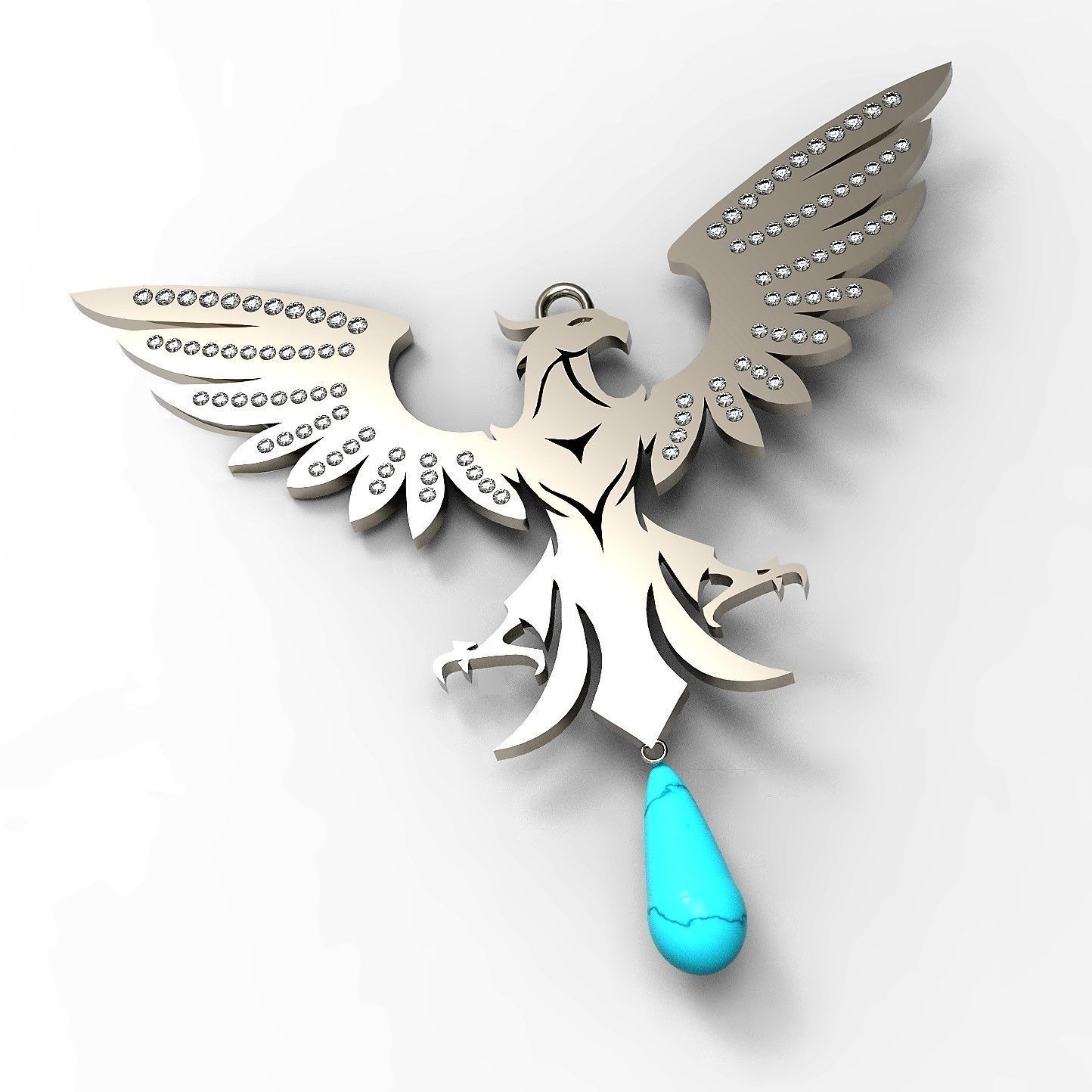 Phoenix Pendant 3D print model_2