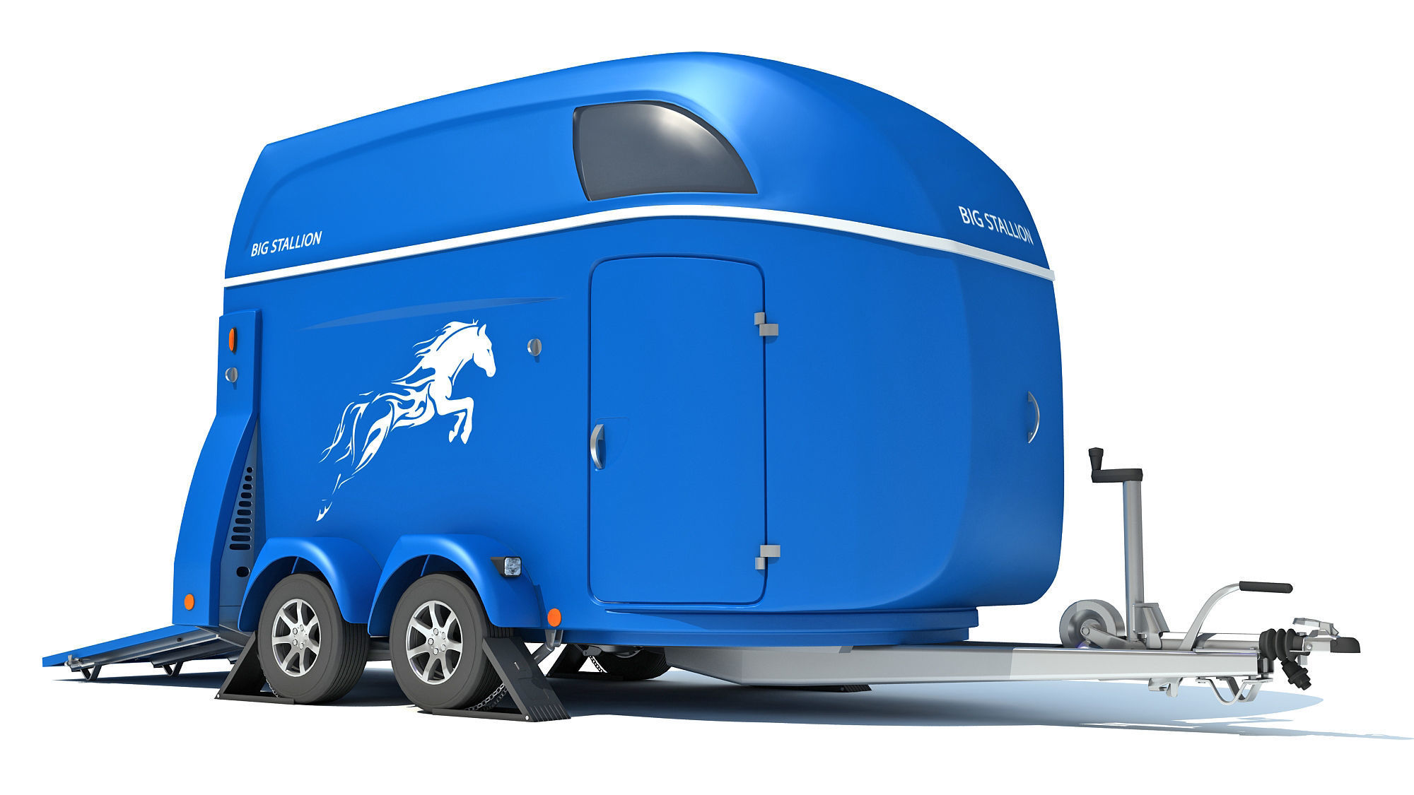 Horse Transport Trailer 3D model_7