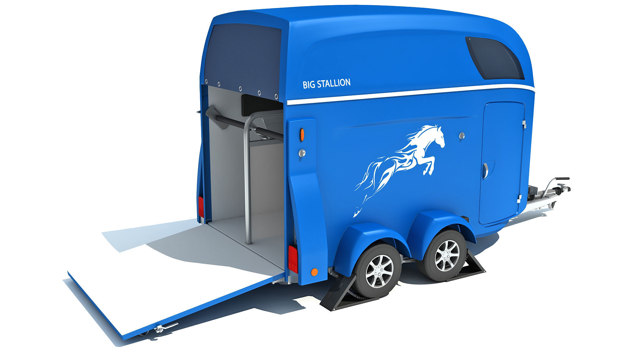 Horse Transport Trailer 3D model_5