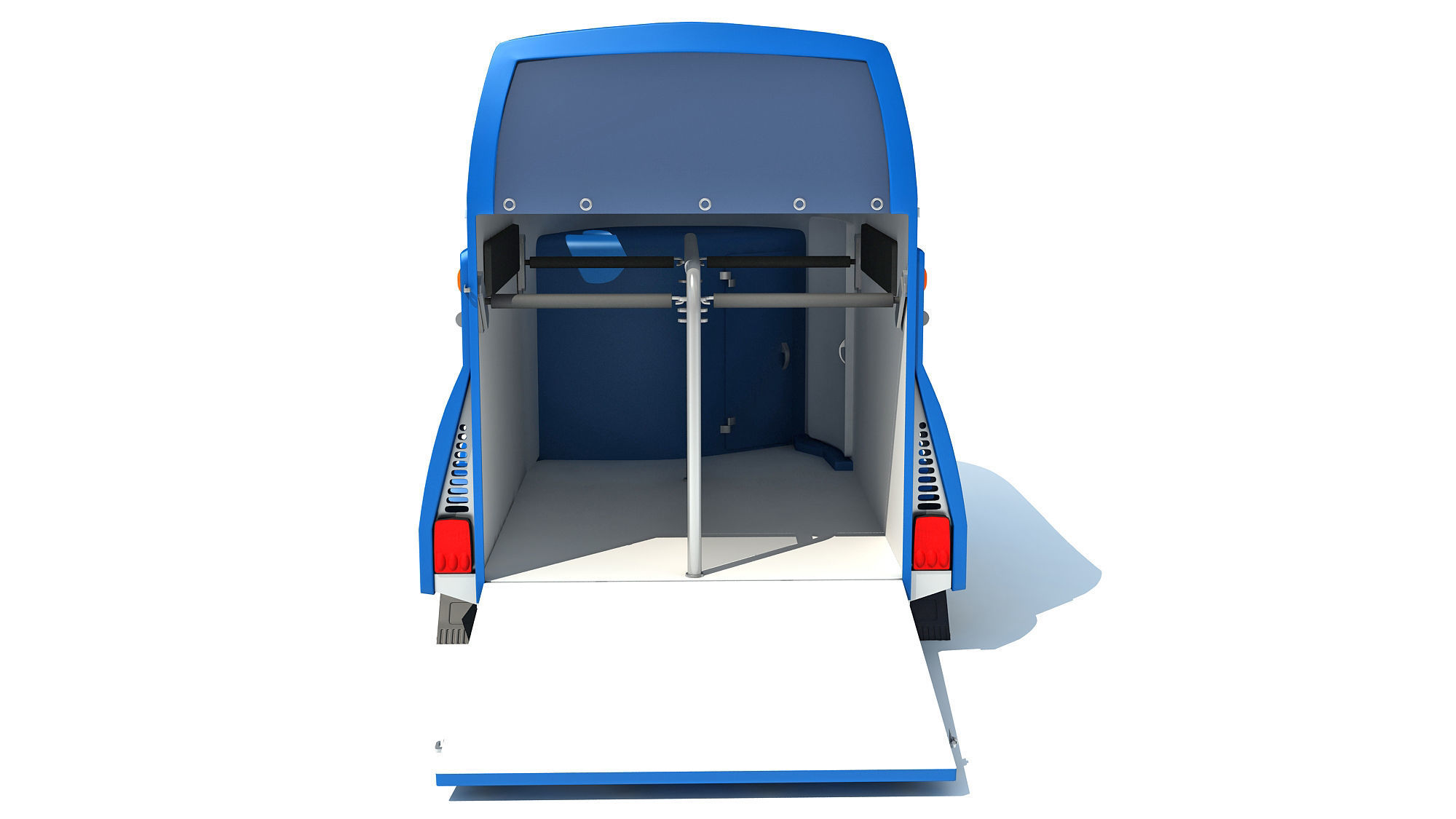 Horse Transport Trailer 3D model_3