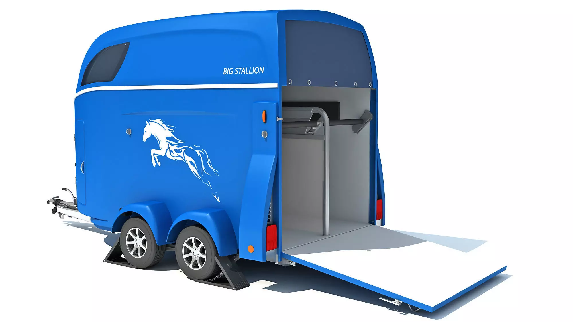 Horse Transport Trailer 3D model_0