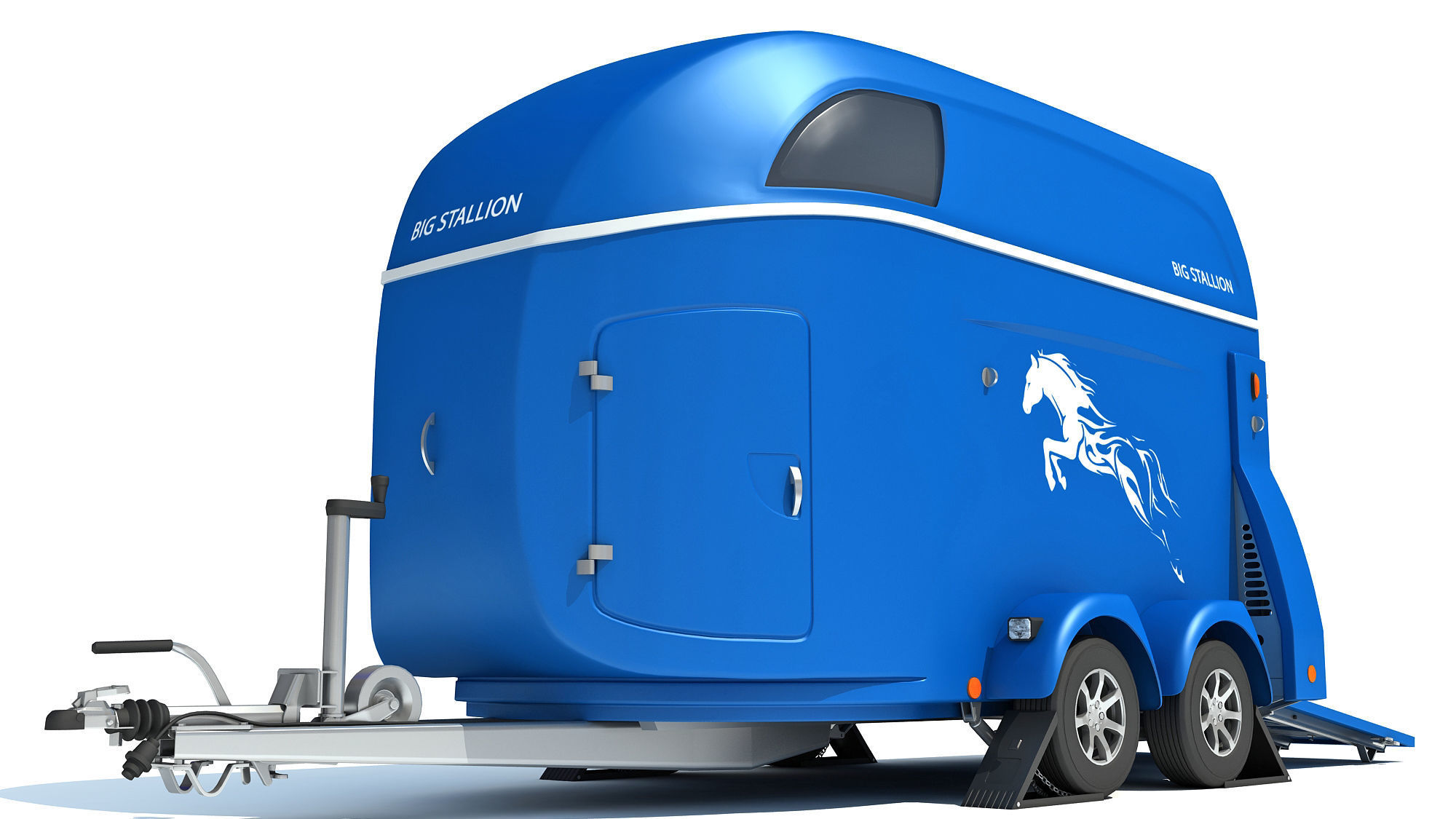 Horse Transport Trailer 3D model_11