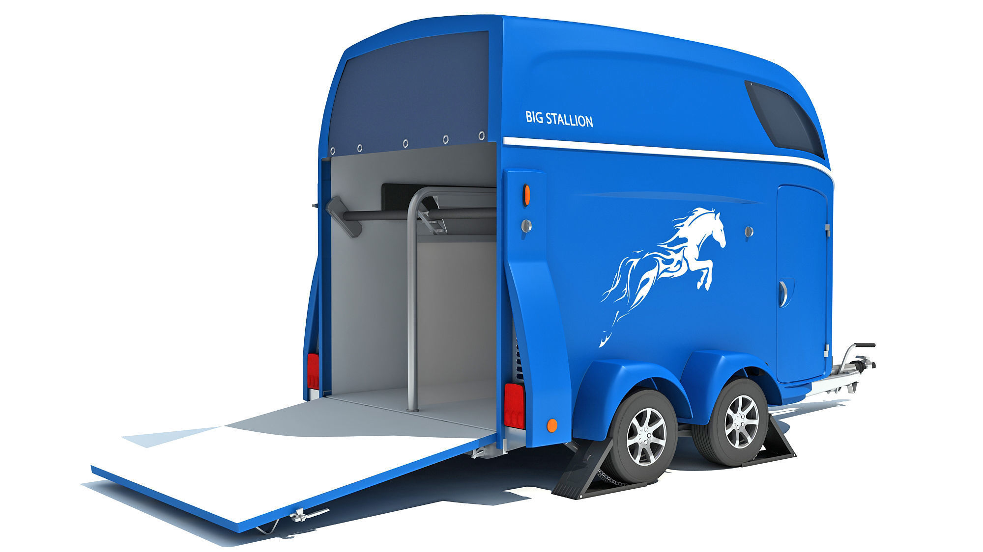 Horse Transport Trailer 3D model_4