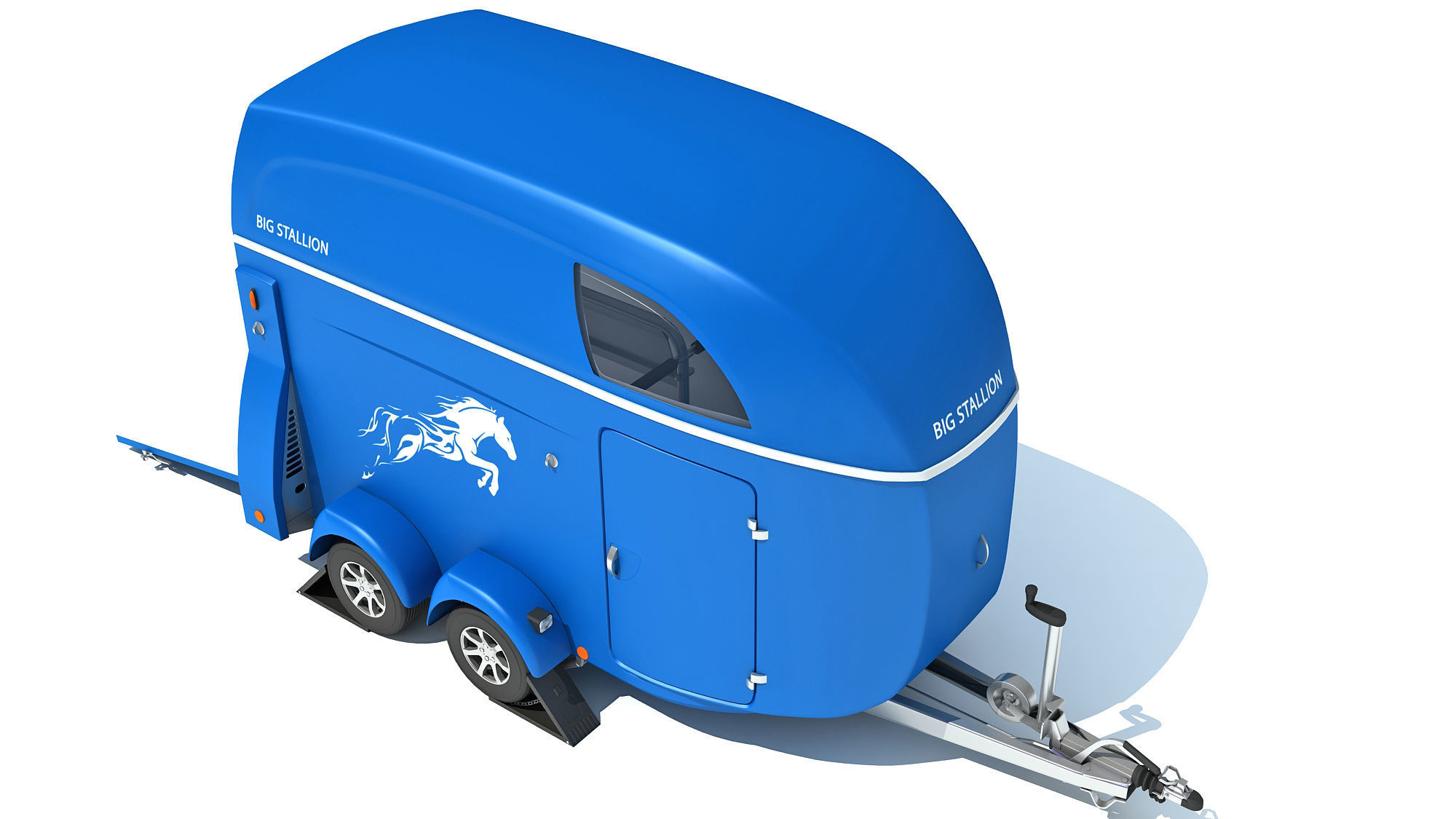 Horse Transport Trailer 3D model_8
