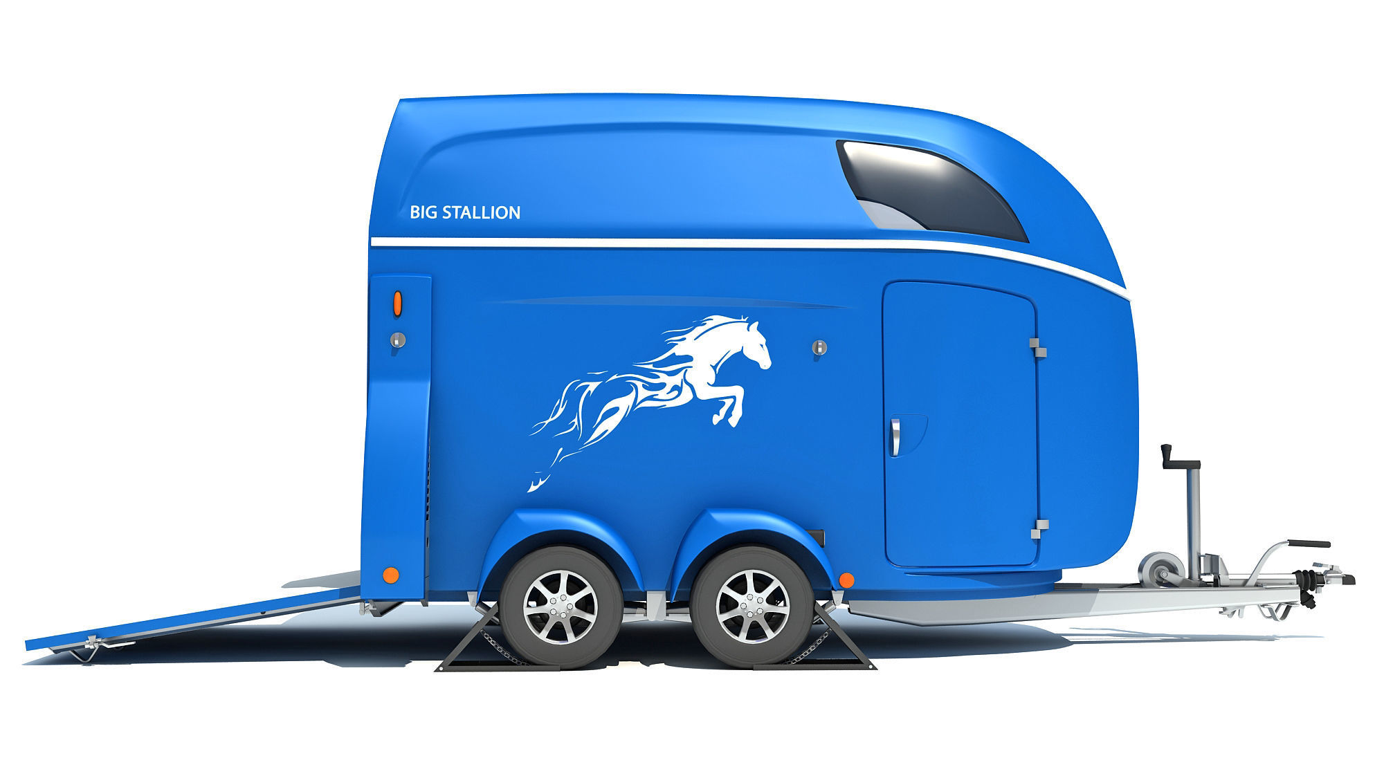 Horse Transport Trailer 3D model_6