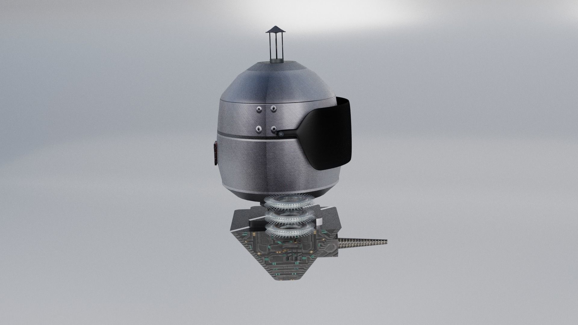 Space robot 3D model_3