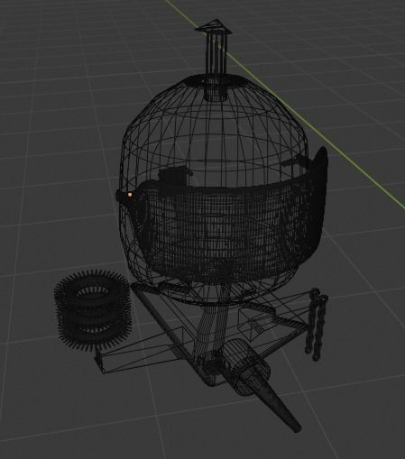 Space robot 3D model_8