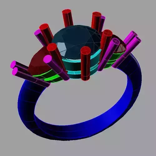 ring radiant and round central anello trilogy an 210