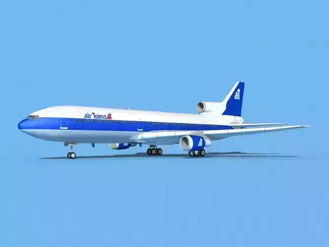Lockheed L-1011 TriStar Air Transat 1 3D model Lockheed L-1011 TriStar Air Transat 1 3D model