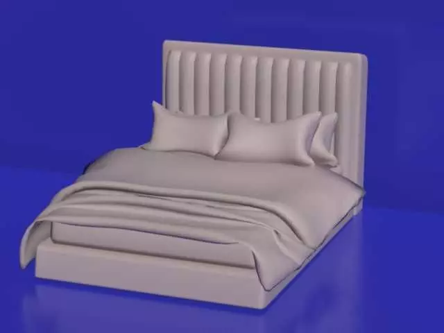 bed messy covers Free 3D model