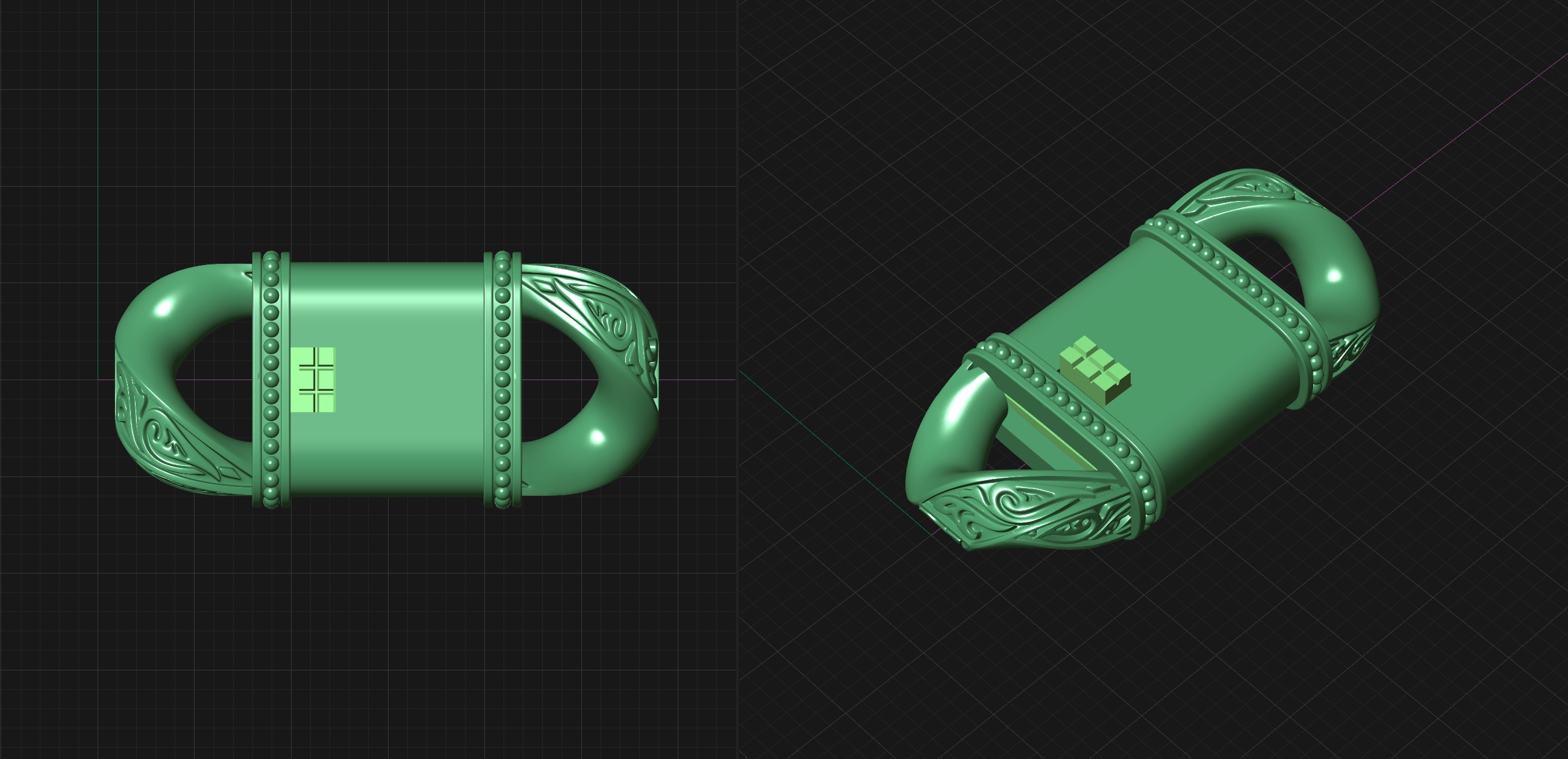 Bracelet with ornament 3D print model 3D print model_13