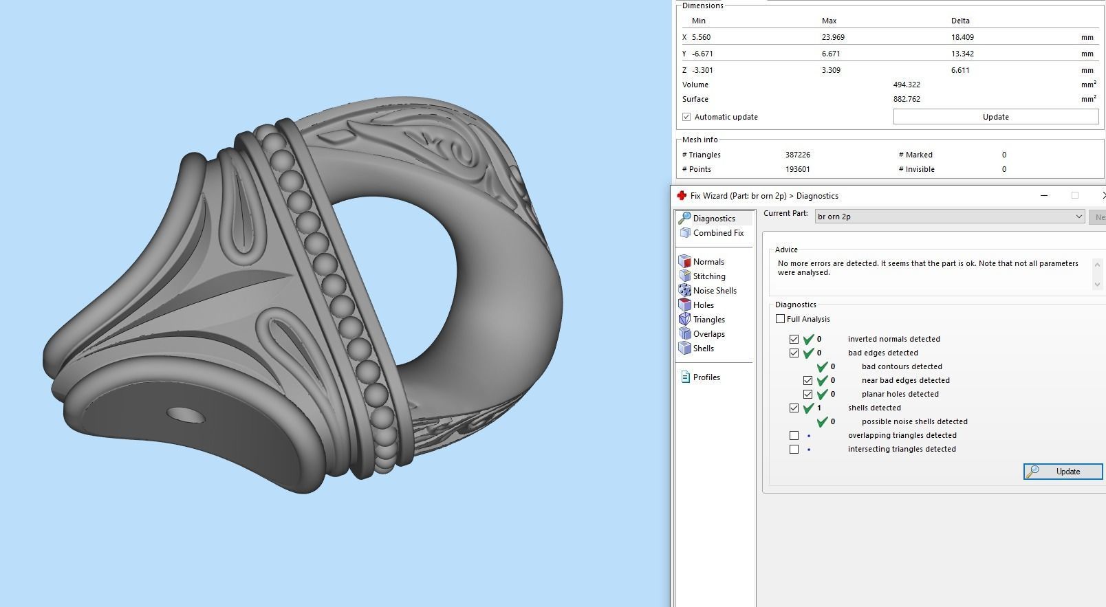 Bracelet with ornament 3D print model 3D print model_10