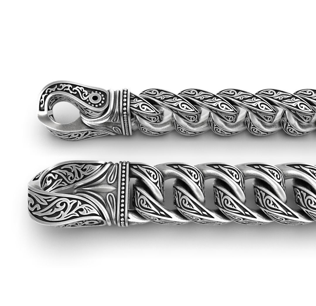 Bracelet with ornament 3D print model 3D print model_1