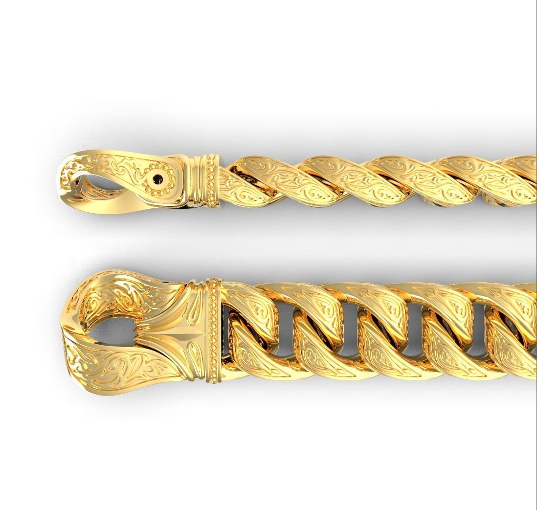 Bracelet with ornament 3D print model 3D print model_7