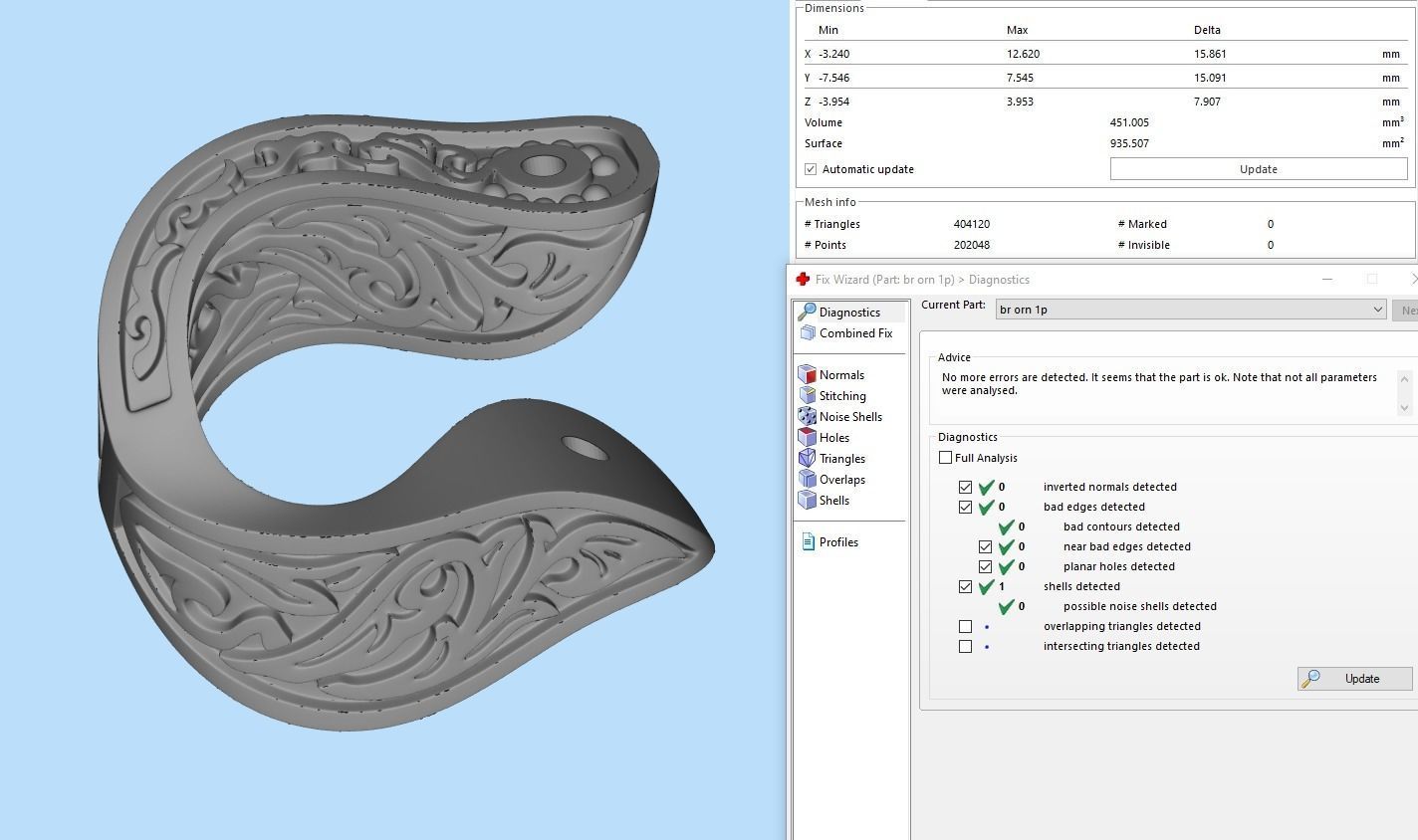 Bracelet with ornament 3D print model 3D print model_8