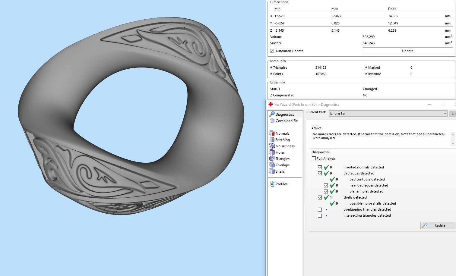 Bracelet with ornament 3D print model 3D print model_9