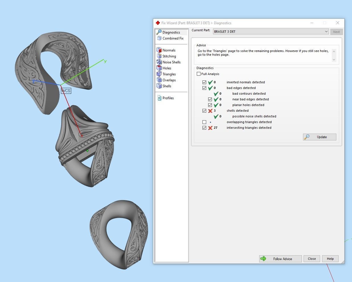 Bracelet with ornament 3D print model 3D print model_6