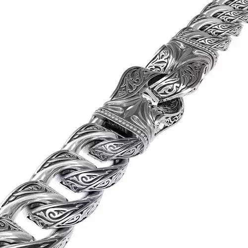 Bracelet with ornament 3D print model 3D print model