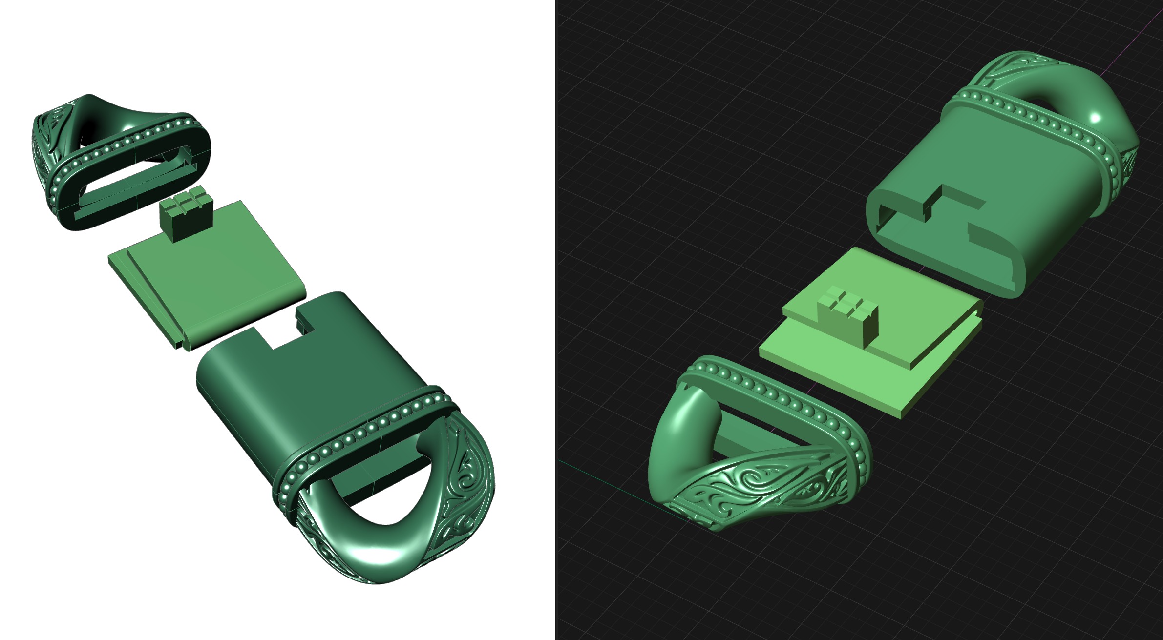 Bracelet with ornament 3D print model 3D print model_12