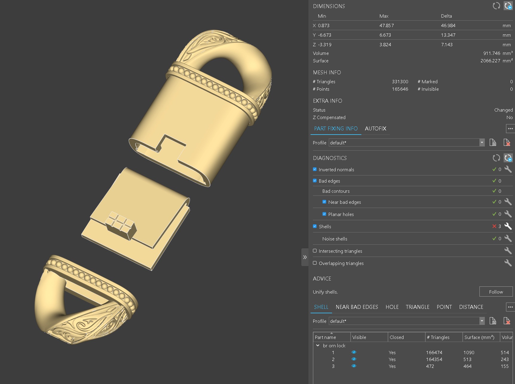 Bracelet with ornament 3D print model 3D print model_11