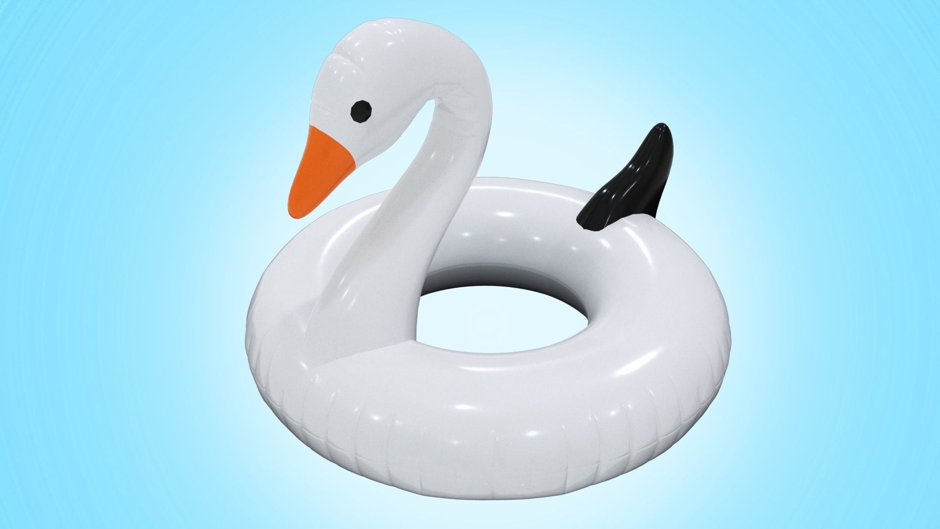 Inflatable Swan 3D Model - High Detail and Versatility Low-poly 3D model_3