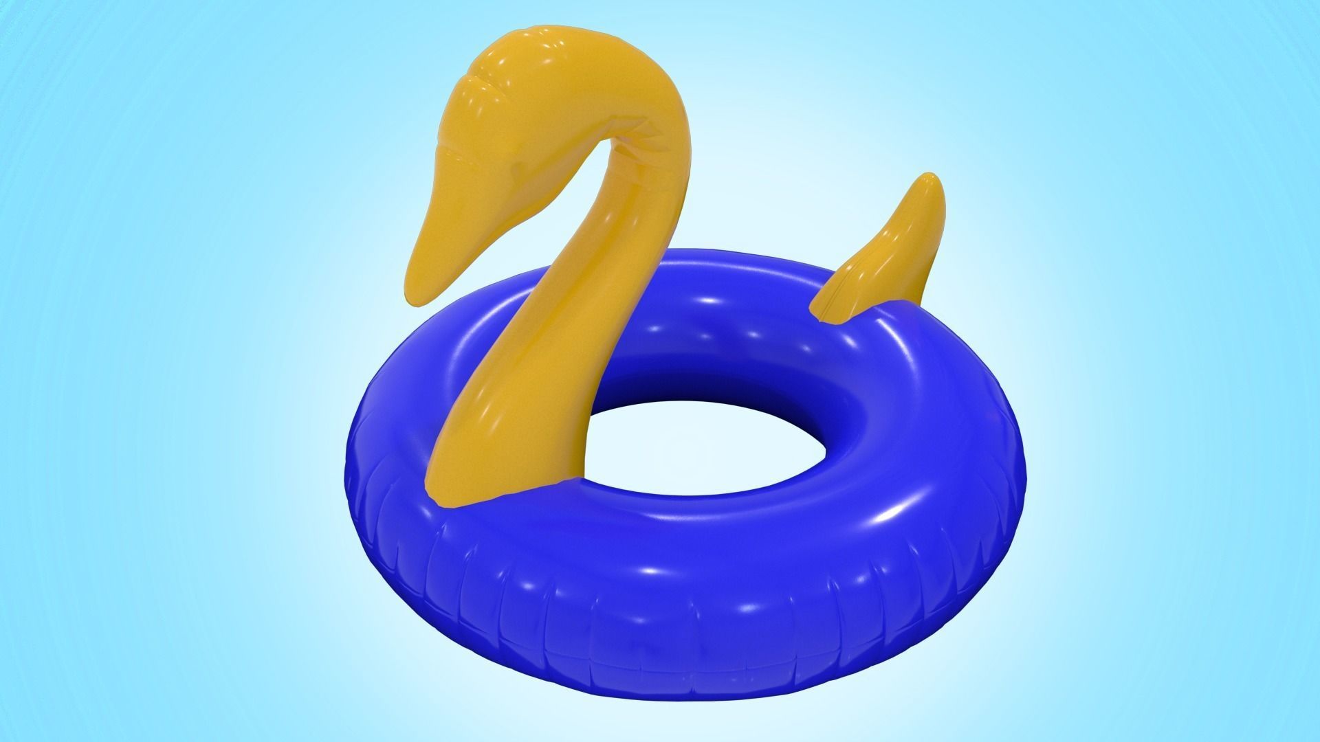Inflatable Swan 3D Model - High Detail and Versatility Low-poly 3D model_7