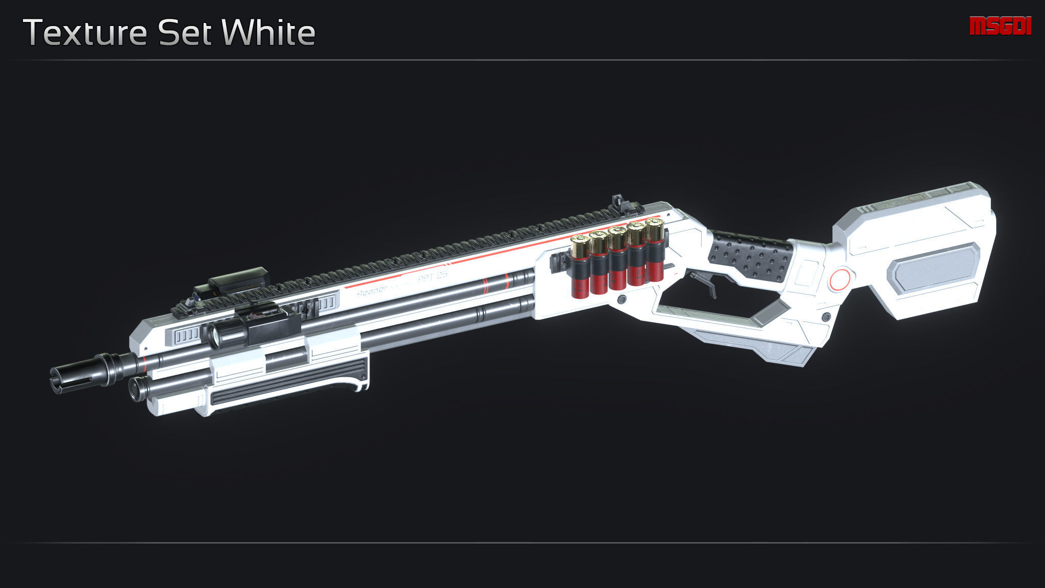 Scifi Shotgun PPT 25 Low-poly 3D model_13