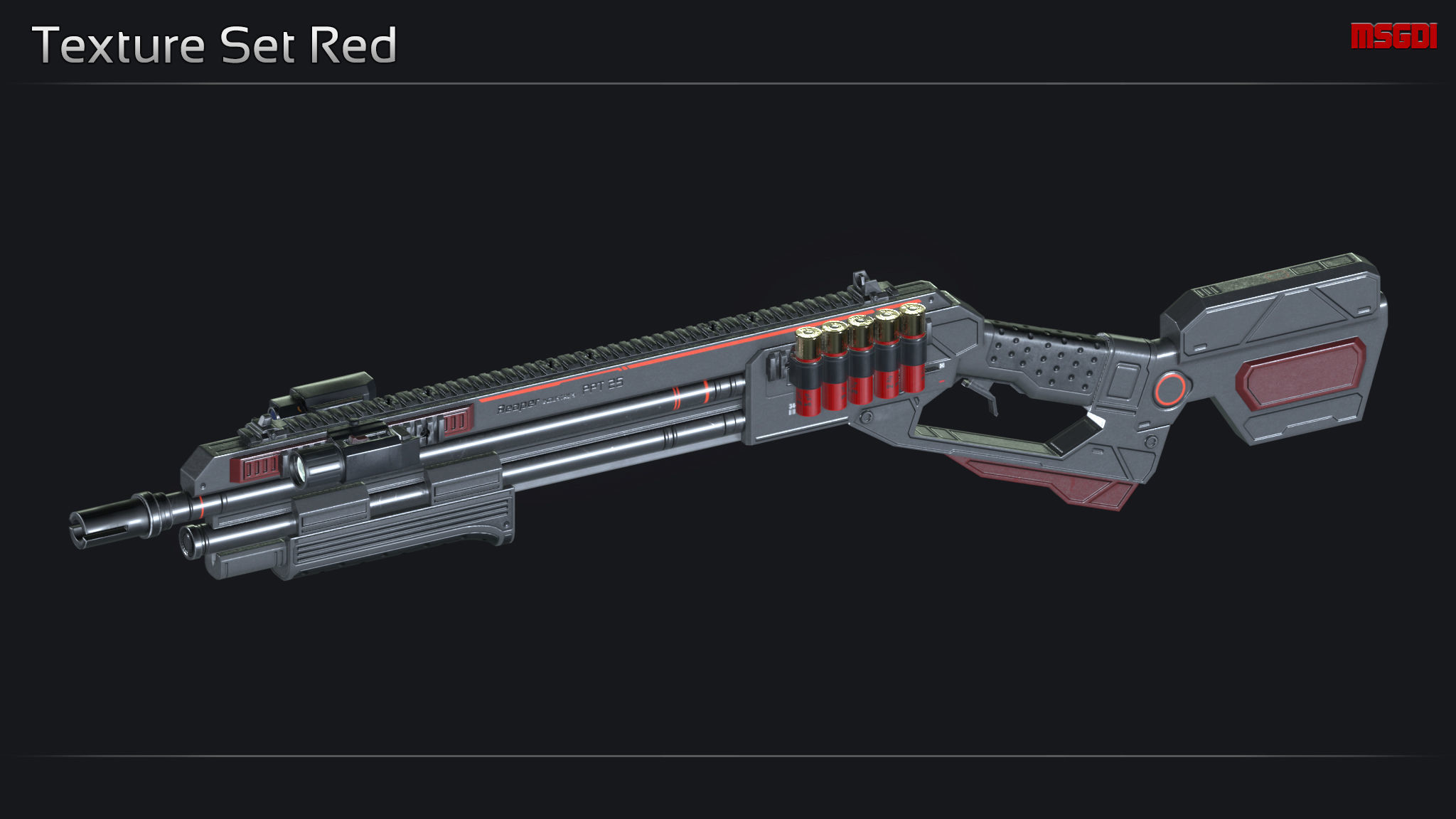 Scifi Shotgun PPT 25 Low-poly 3D model_12